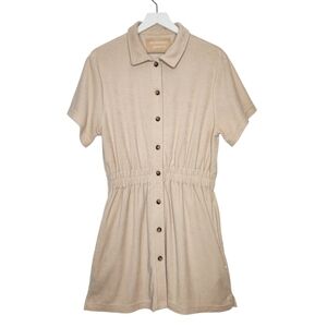 Araminta James Biscuit Tan Terry Towelling Dress Women's Size Large